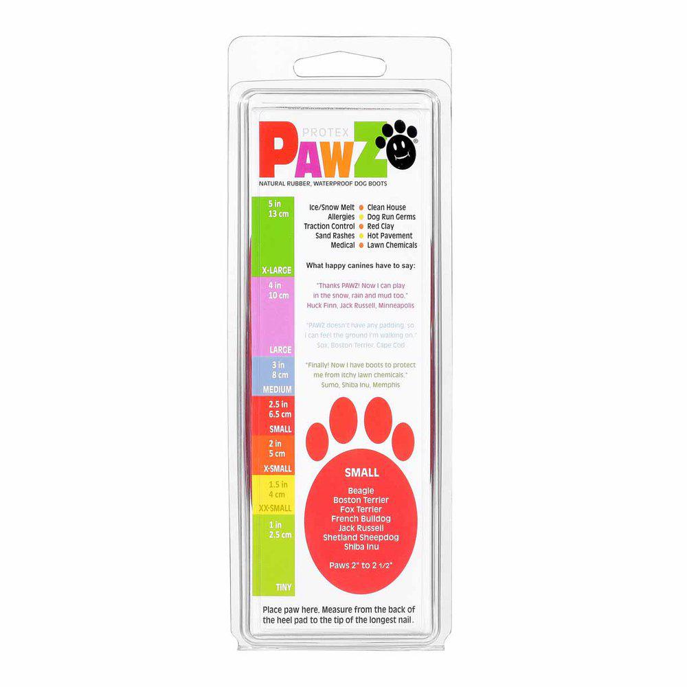 Pawz Dog Boots Color S Red, 12-pack - 2