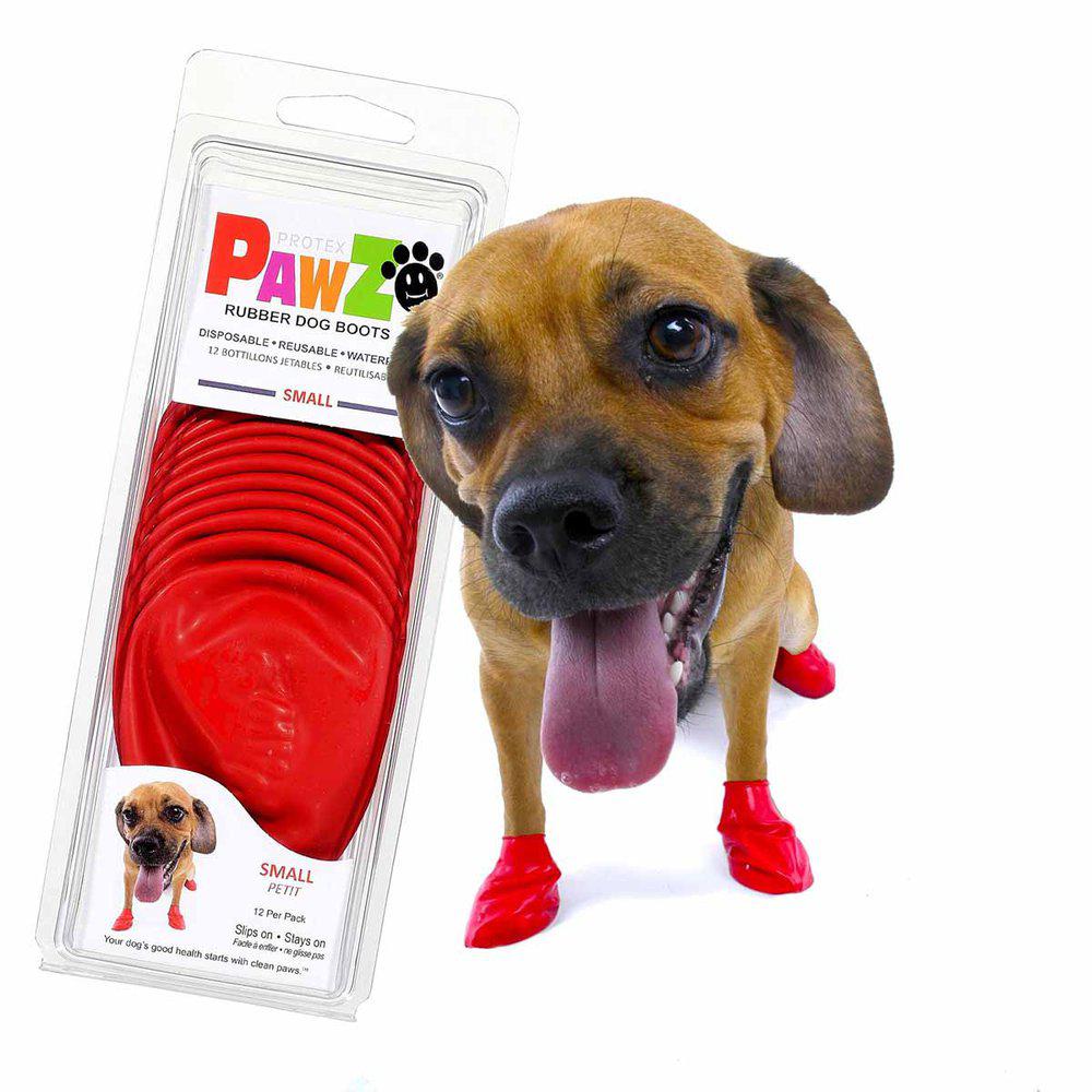 Pawz Dog Boots Color S Red, 12-pack