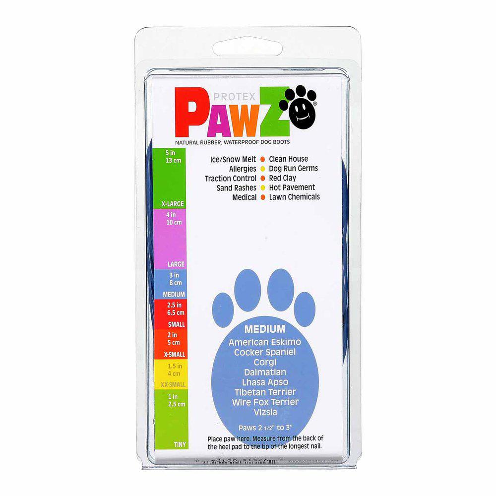 Pawz Dog Boots Color M Blue, 12-pack - 3