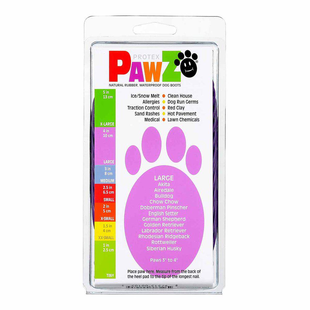 Pawz Dog Boots Color L Purple, 12-pack - 2