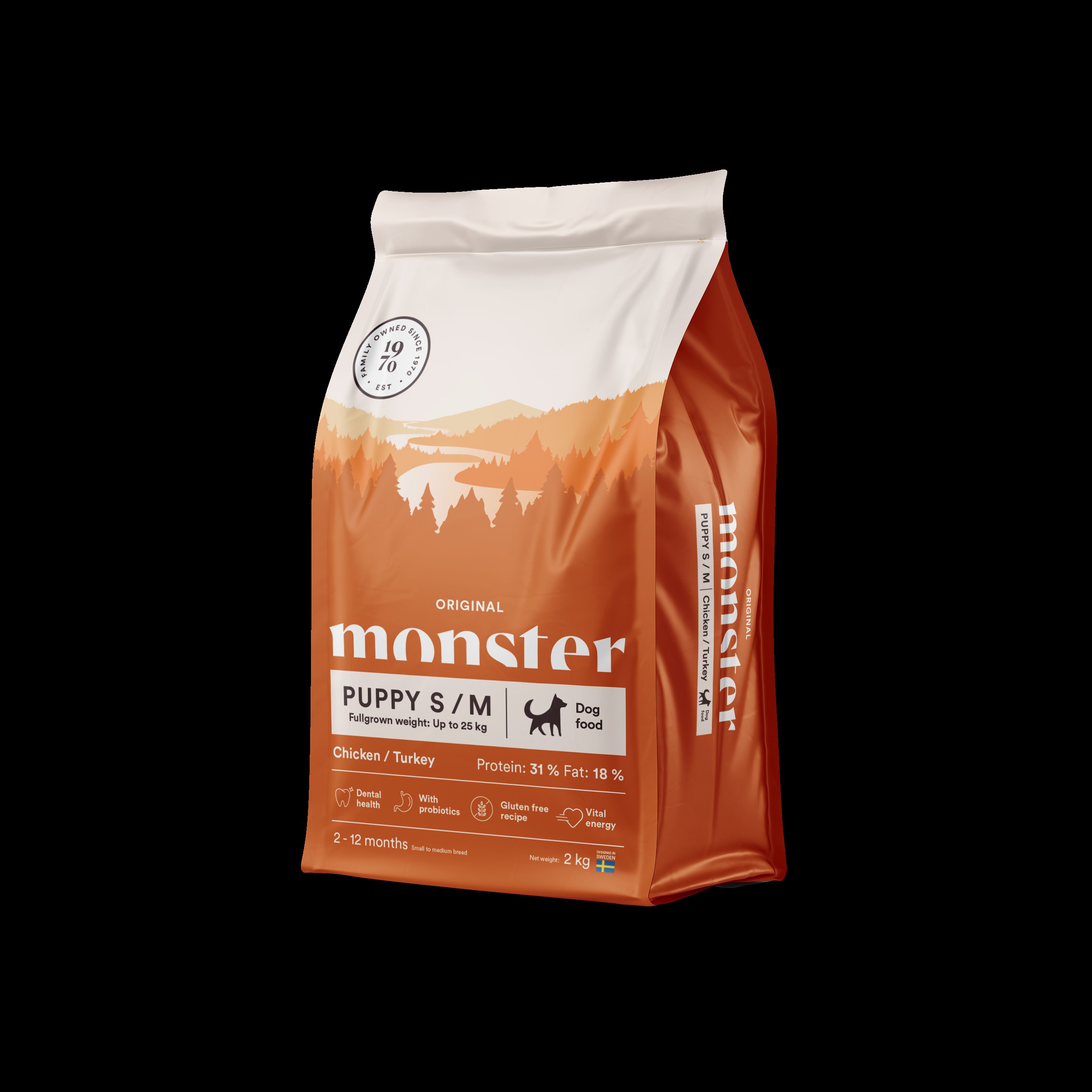 Monster Dog Original Puppy S/M, chicken & turkey