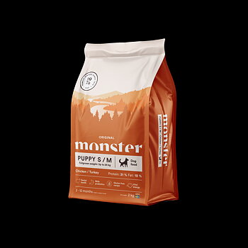 Monster Dog Original Puppy S/M, chicken & turkey