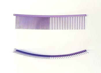 Kam 18,6cm böjd, grov/fin, Lila