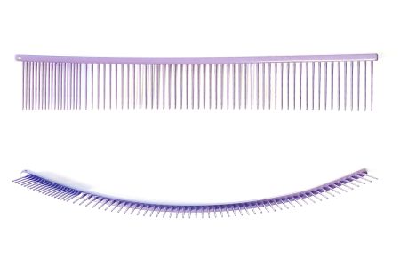Kam 25cm böjd, grov/fin, Lila