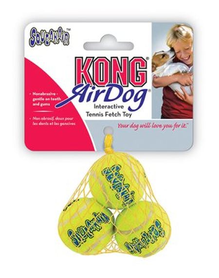 Air Kong squeaker ball, 4cm, 3-pack