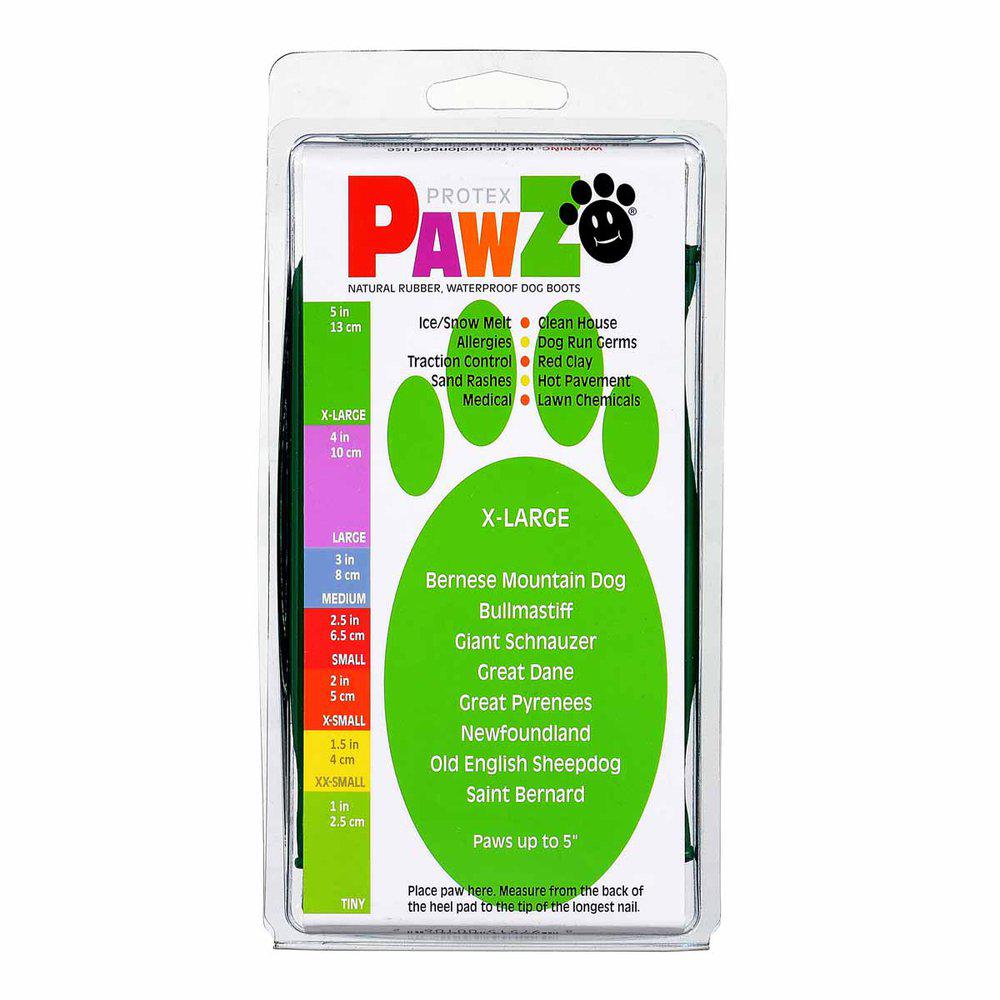 Pawz Dog Boots Color Xl Green, 12-pack - 3