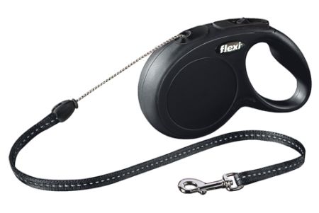 Flexi New Classic Long S, Svart 8m