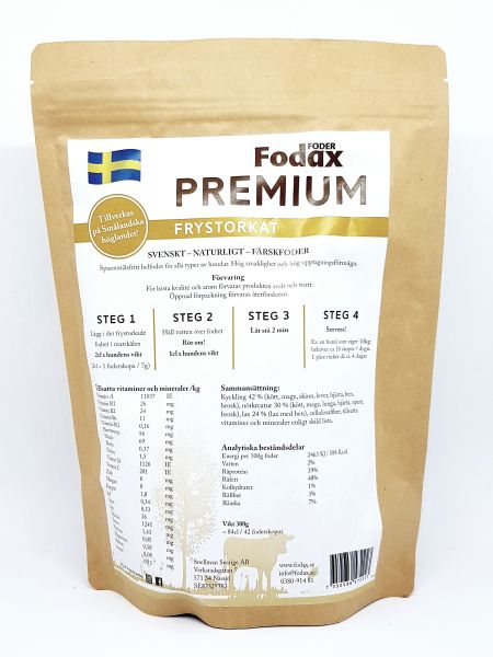 Fodax Premium, frystorkat 300g
