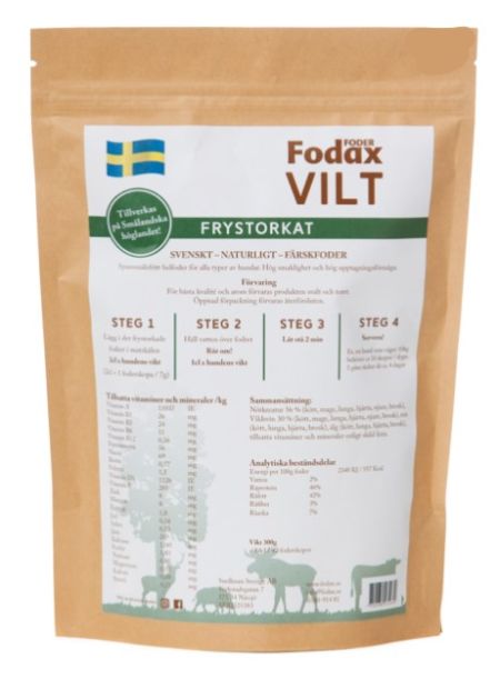 Fodax Vilt, frystorkat 300g