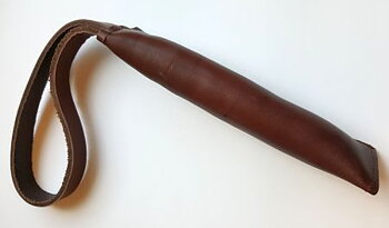 Kamprulle, brunt läder, 20cm