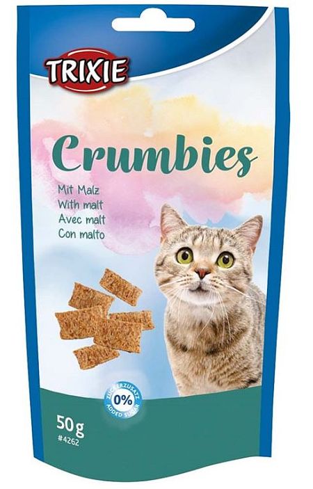 Kattgodis Crumbies med malt, 50g