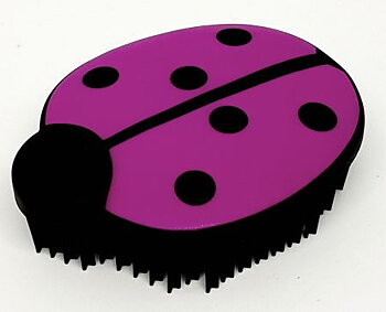 Gummiborste V7, nyckelpiga 10cm, rosa