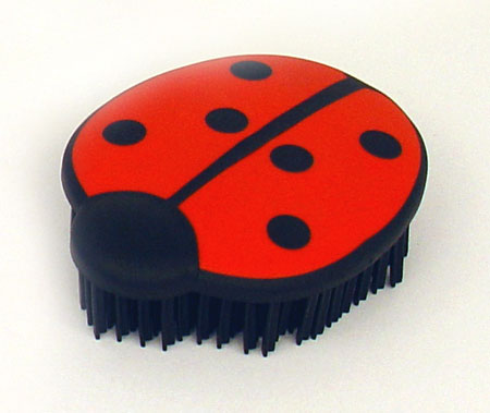 Gummiborste V7, nyckelpiga 10cm, röd