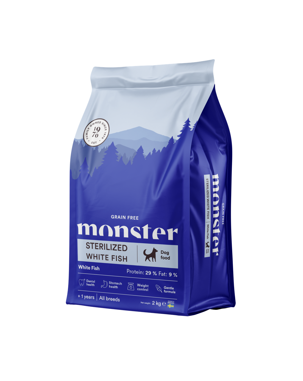 Monster Dog GF Sterilized, White fish