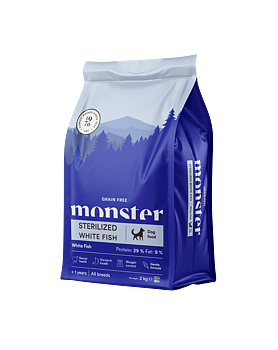 Monster Dog GF Sterilized, White fish