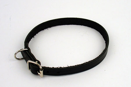 Läderhalsband, Svart