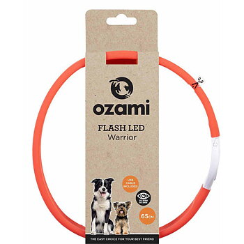 Blinkhalsband led 70cm, Röd