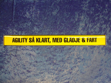 Dekal - Agility så klart (Gul, 5x48 cm)