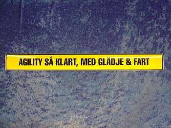 Dekal - Agility så klart (Gul, 5x48 cm)