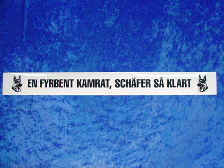 Dekal - En fyrbent schäfer (Vit, 5x48 cm)