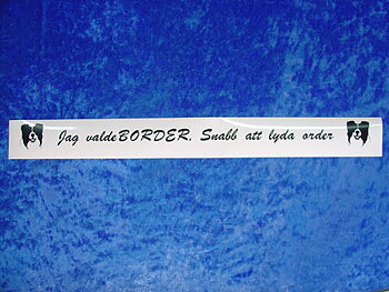 Dekal - Jag valde border .. (5x48 cm)