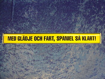 Dekal - Med glädje .. spaniel (5x48 cm)