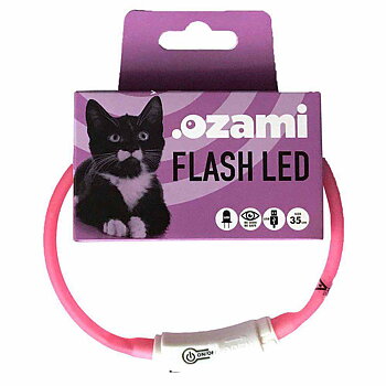 Blinkhalsband led 35cm, rosa