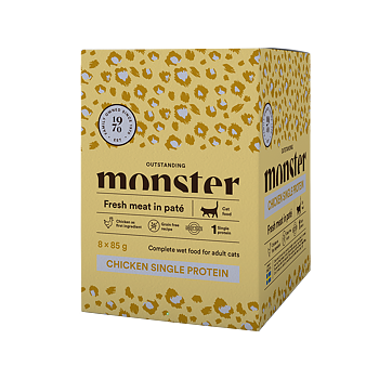 Monster Cat Pouches Adult, chicken 85g, 8-pack