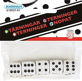 Tärningar 5 st i påse