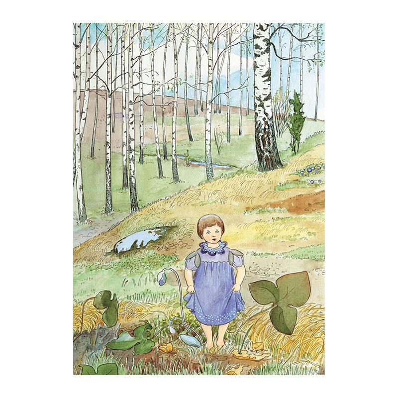 Poster Blåsippa Elsa Beskow 50x70 cm