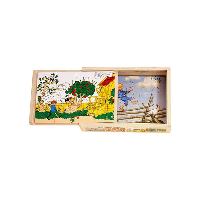 Astrid Lindgren 4 x träpussel