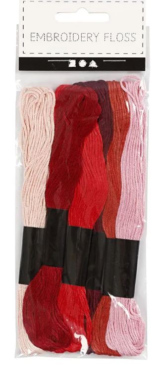 Broderigarn, Röd - 2
