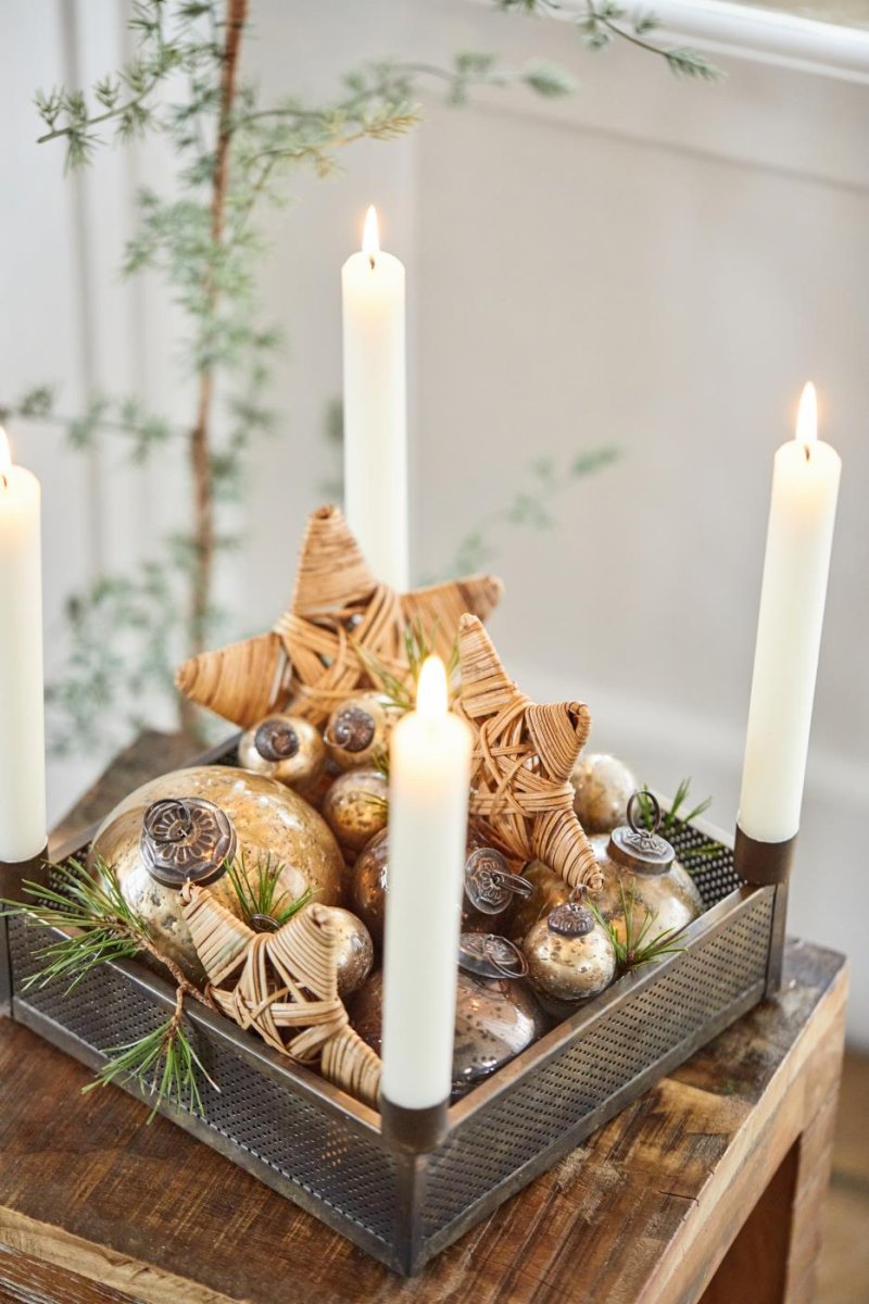 Adventsljusstake i mässing - 3