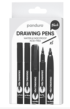Tuschpennor, 5-pack