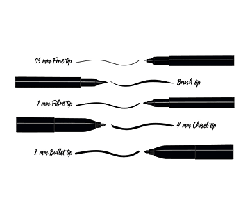 Tuschpennor, 5-pack