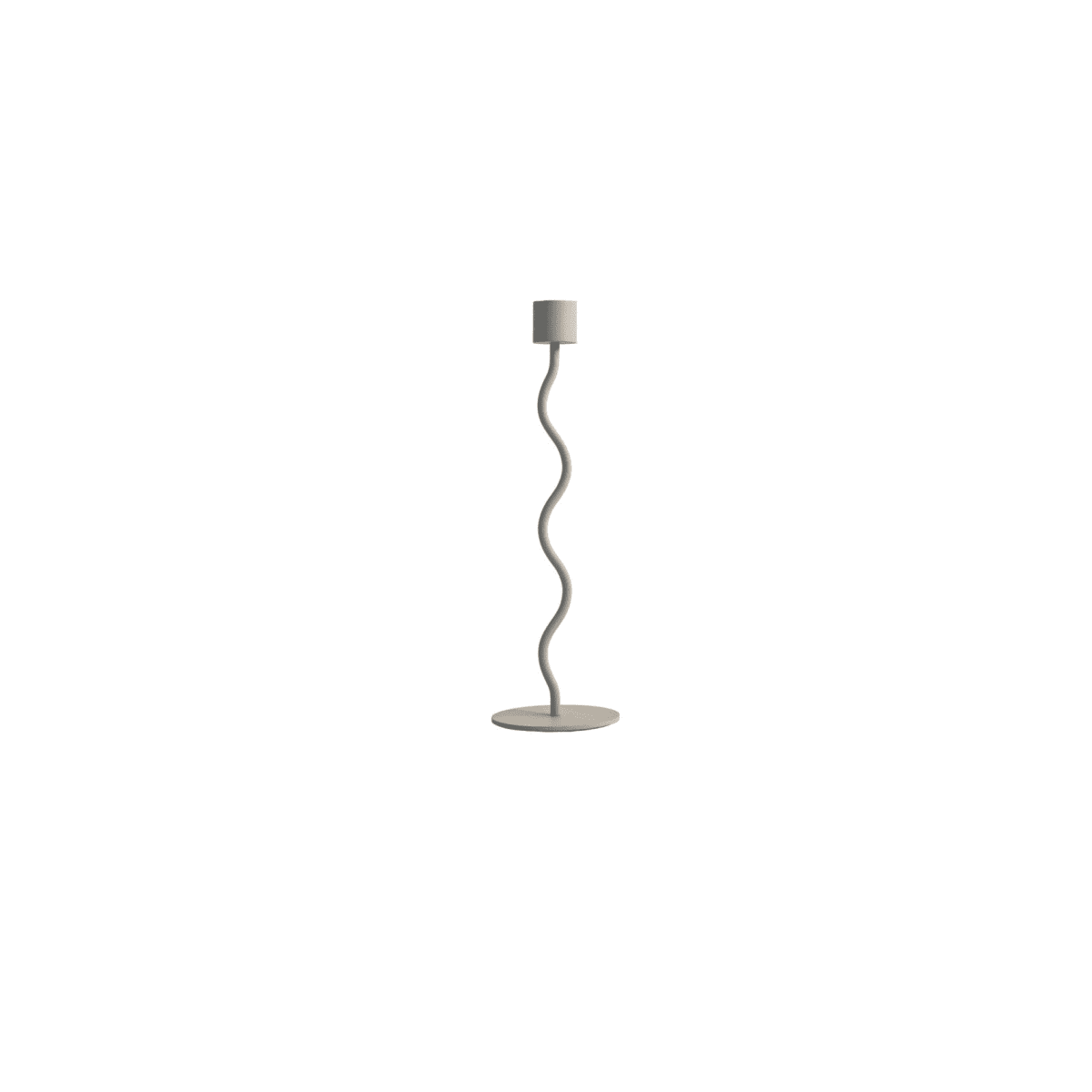 Ljusstake, Curved 26cm Sand