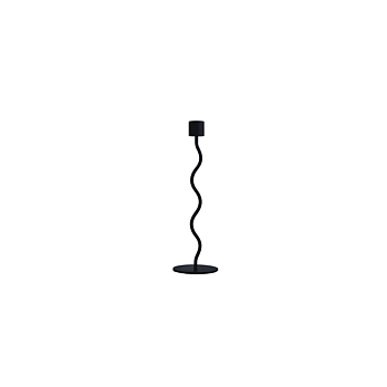 Ljusstake, Curved 23 cm Black