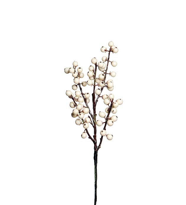 Bärkvist, vit 35 cm