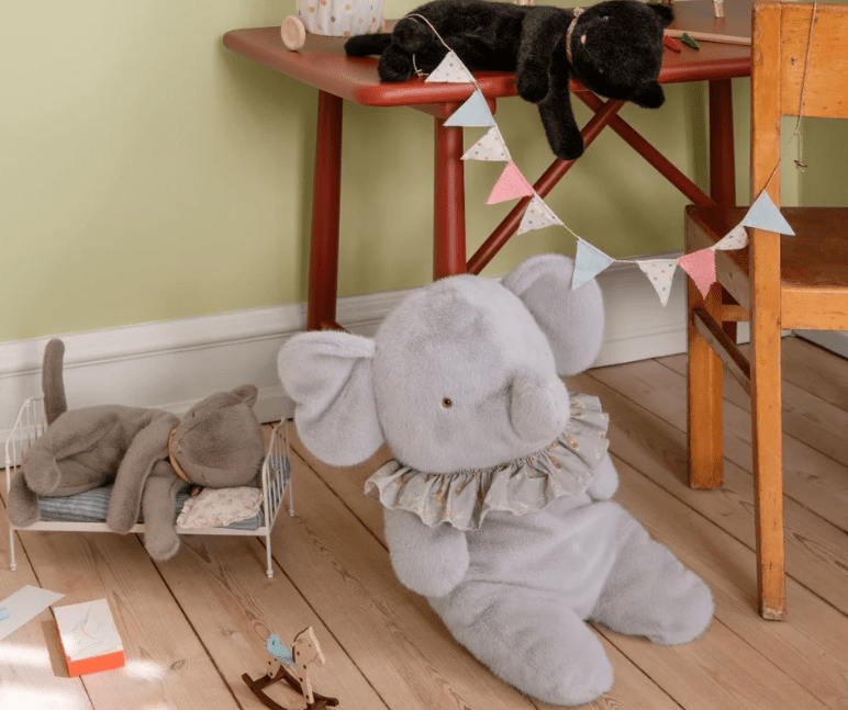 Elefant plush, Big - Blue/grey - 2