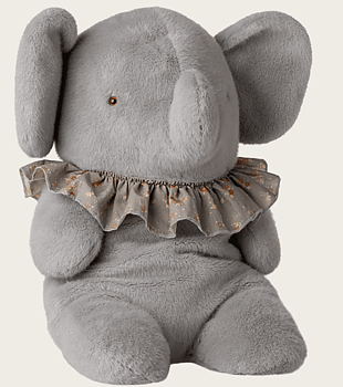 Elefant plush, Big - Blue/grey