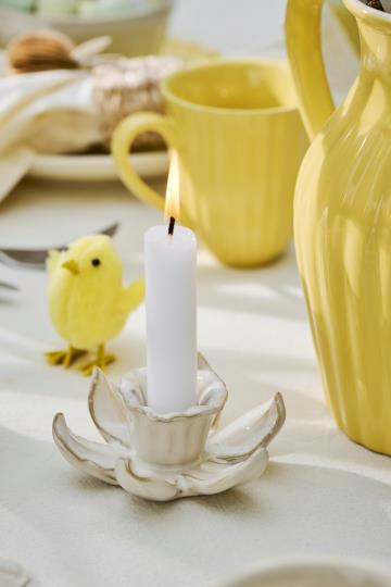 Ljusstake Daffodils, butter cream - 4