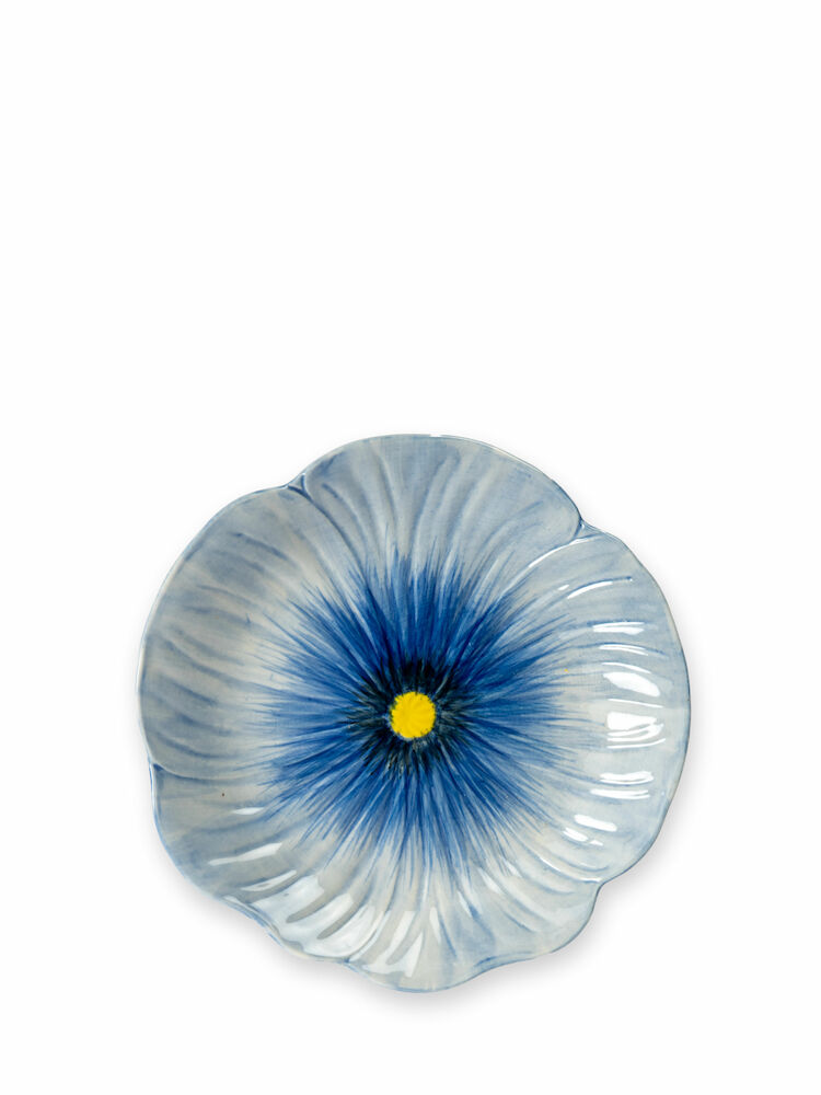 Fat/assiett Poppy, blå