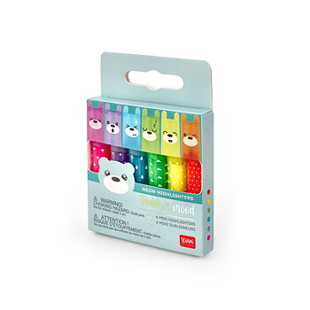 Teddys mood, set med 6 mini-highlighters