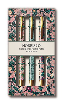 Bläckpennor 3-set, Strawberry Thief Blush, William Morris