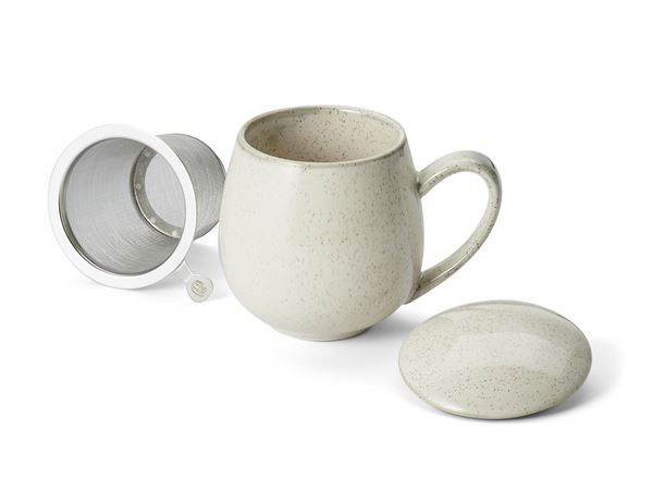 Mugg Cream med insatssil och lock