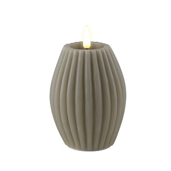 Blockljus Rille LED, sand 7,5x10 cm