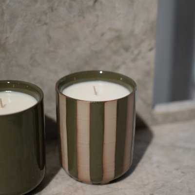 Doftljus Burn Stripe green, 60 h - 3