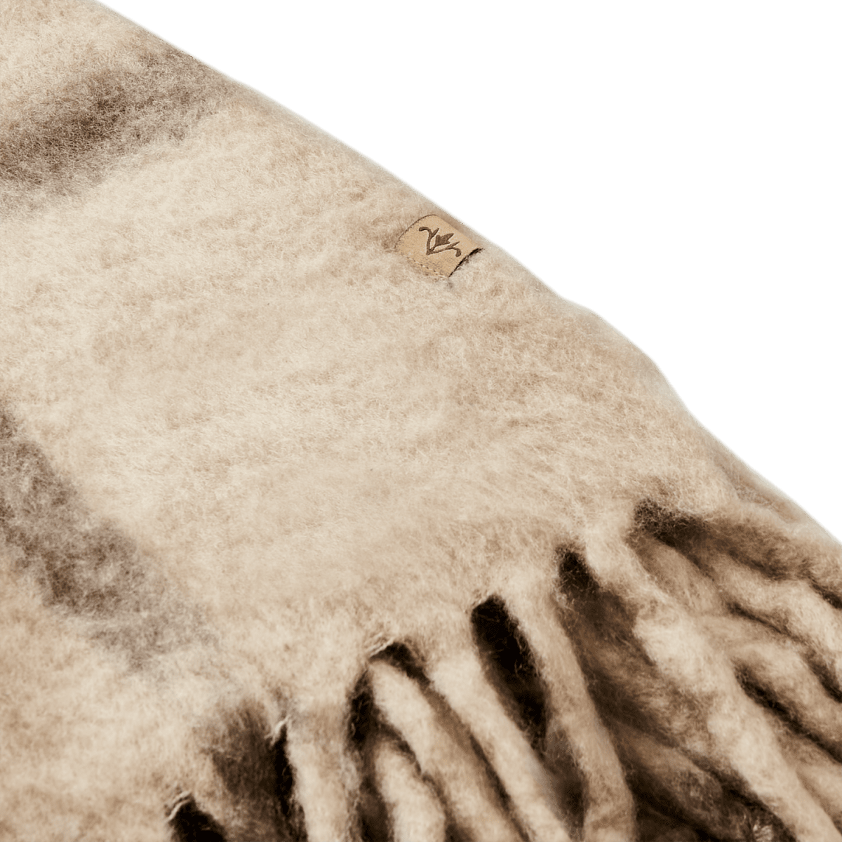 Pläd Frasse, brun/beige/grå