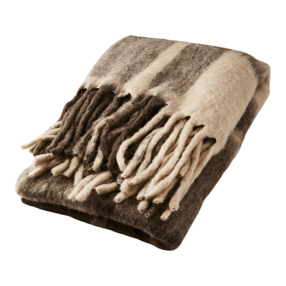 Pläd Frasse, brun/beige/grå - 2