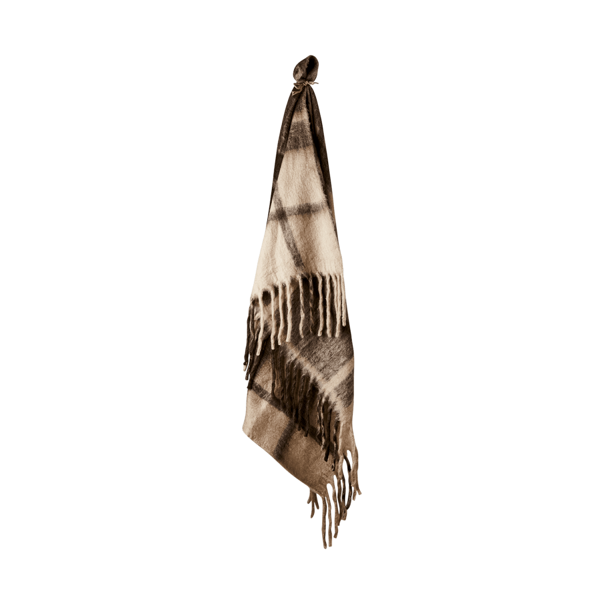 Pläd Frasse, brun/beige/grå - 3